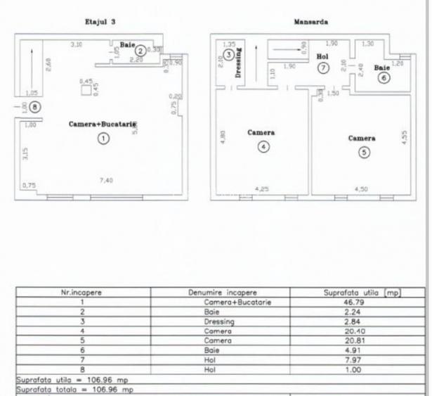 Eleganta si spatiu apartament cu 3 camere pe doua niveluri, 107 mp – Timisoara - 4