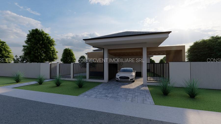 CASĂ LA SOL 143 mp utili 4 camere, 620 mp teren Via Carmina Comision 0