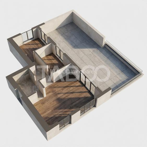 Penthouse de vanzare cu terasa de 97 mpu zona Doamna Stanca Sibiu - 1