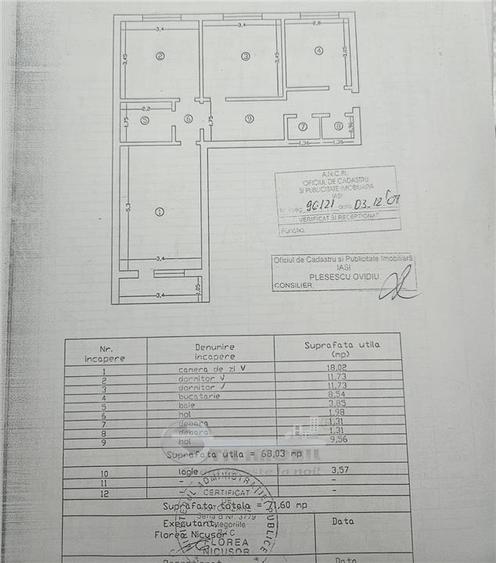 Apartament 3 camere, 72 mp, renovat complet, mobilat/utilat, etaj 2 – Tăt&#