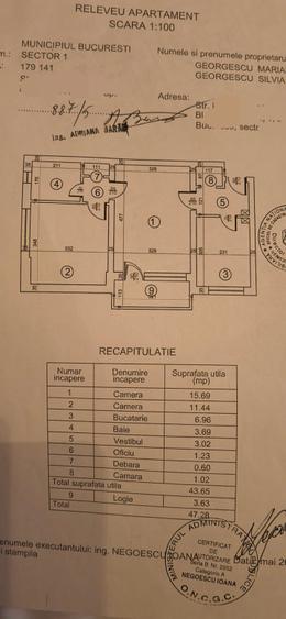 APARTAMENT DE VÂNZARE CU 2 CAMERE IN ZONA PAJURA SEC.1