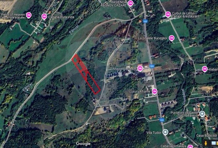 Teren Rasnov -Glajerie, Poiana Velicanului, 1447mp, la str principala