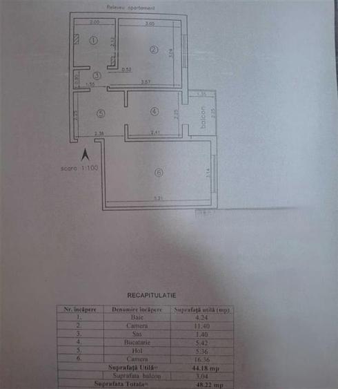 Apartament 2 camere decomandat etaj 2 - zona Dacia