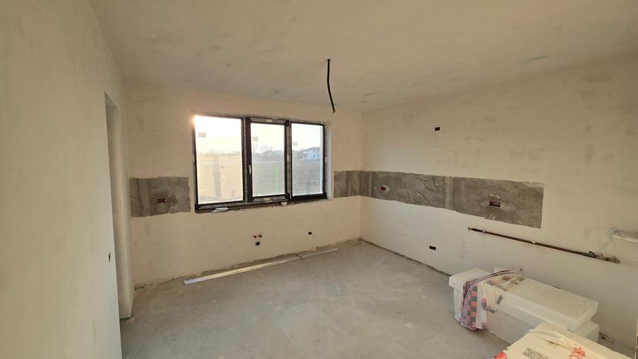 Casă nouă 4 camere Bolintin Vale – încălzire în pardoseală, teren 320 mp, terasă