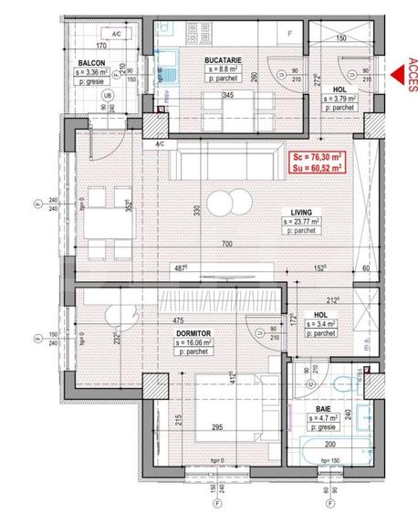 Apartament 3 camere, bloc nou, 60 mp, Traian Vuia