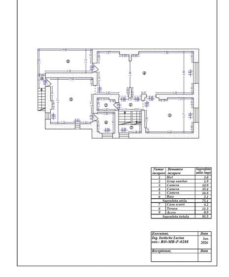 Închiriere Apartament etaj 1 și Mansarda, strada Barbu Văcărescu