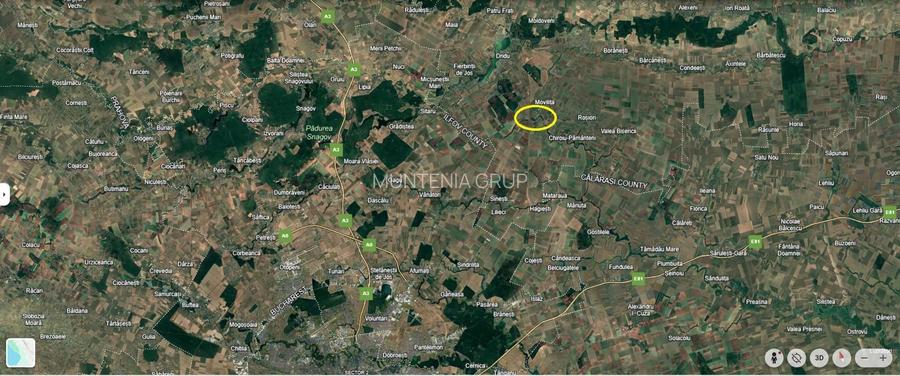 Unicat ! MOVILITA, la 800 m. fata de DN2 (E85) 104 Ha. teren agricol - 2