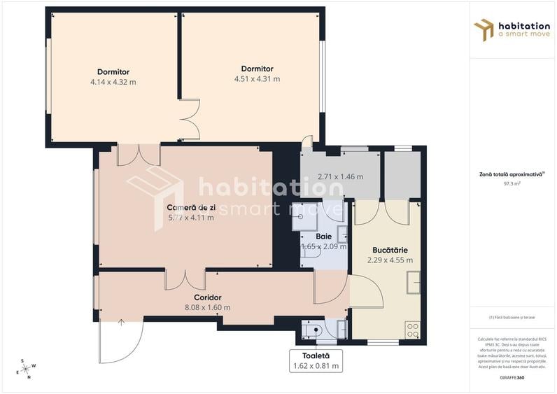 Piața Victoriei - Apartament primitor cu farmec istoric - tur virtual