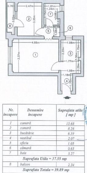 Apartament Cu 2 Camere | Intr. Dr. Iacob Felix | Piata Victoriei