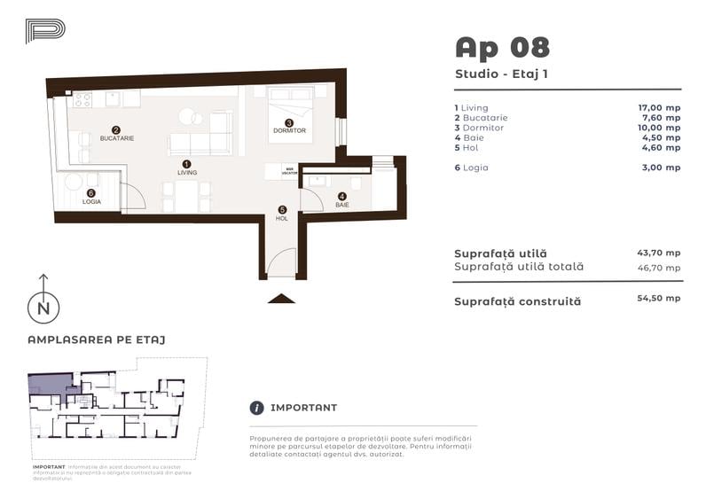 STUDIO | Timpuri Noi | 5 min Metrou | Proiect Boutique - 1