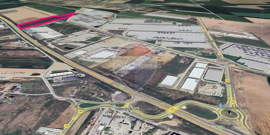 Teren 9.3 ha, Bolintin-Deal / Autostrada A1, km 23