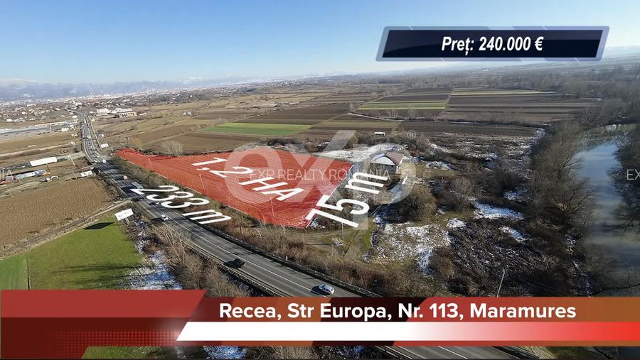 Teren de Vânzare langa Zona Hotel Romanița, strada Europa 113, Recea, Maramures
