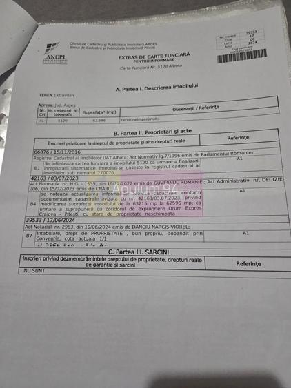 Teren 6,26 ha lângă DEx12 Pitești - 10