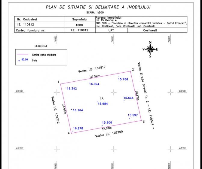 Teren 1000 mp Costinești – Golful Francez | Vedere la Mare si Utilități - 4