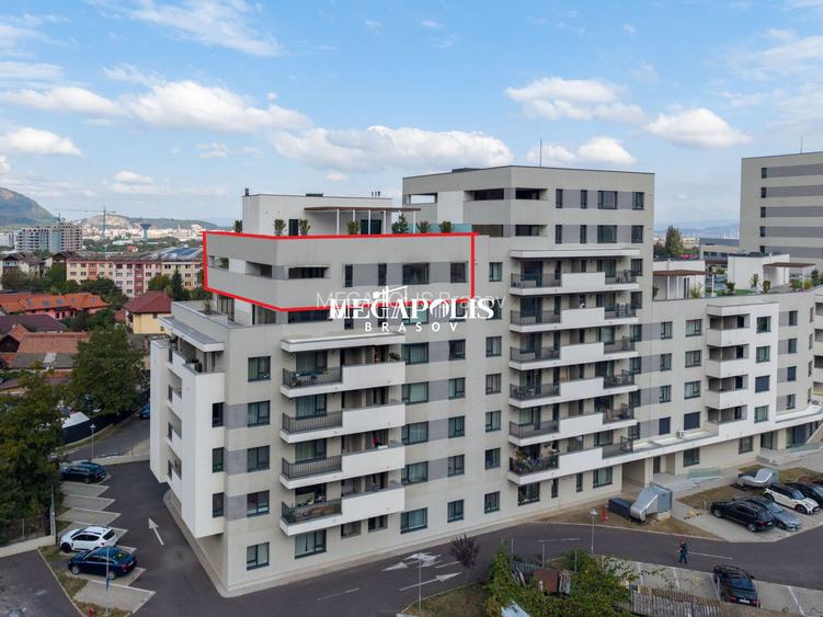 Penthouse 4 camere, 2 terase, panoramă munți și Tâmpa