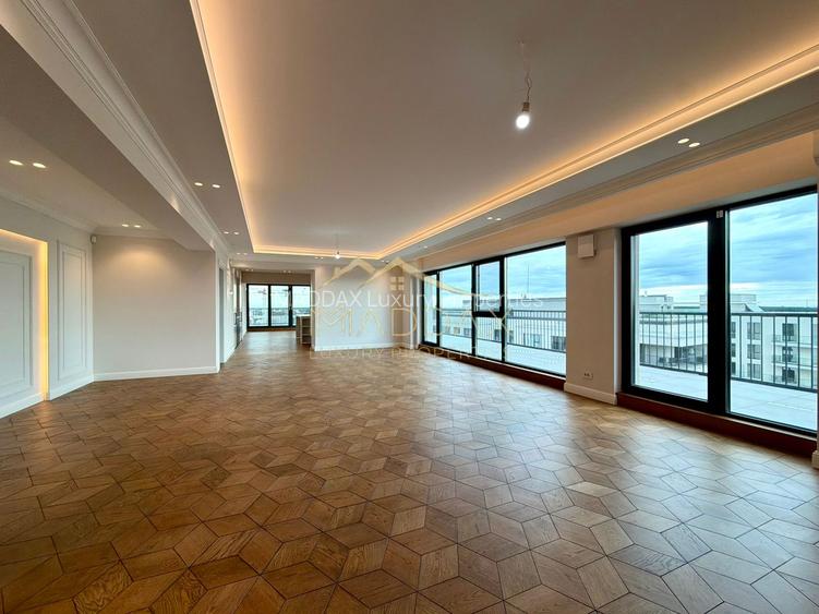 Penthouse cu 4 camere // terasă 70 mp / 200 mp / 3 parking / Straulesti