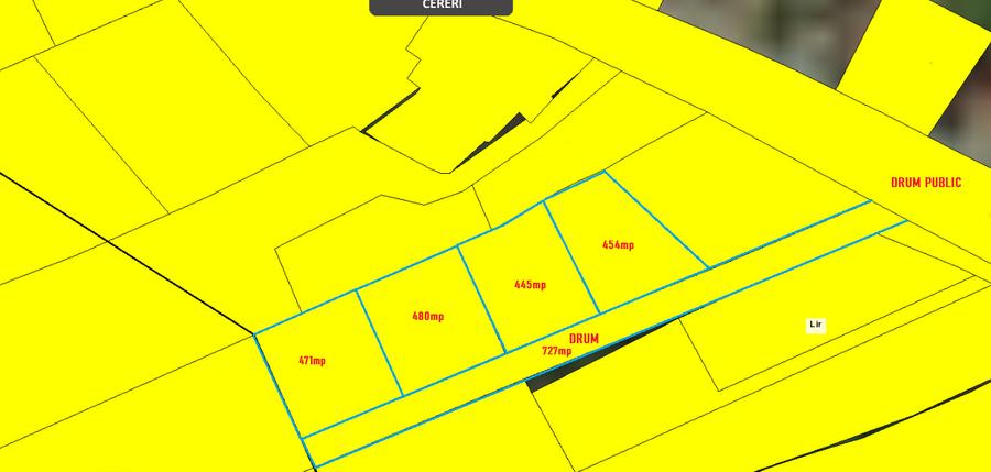 Teren pentru constructii str. Oasului 2.500mp / 4 parcele