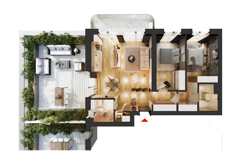 Apartament cu 3 camere | Tip 3C | HILS Sunrise | Pre-certificare GREEN Homes