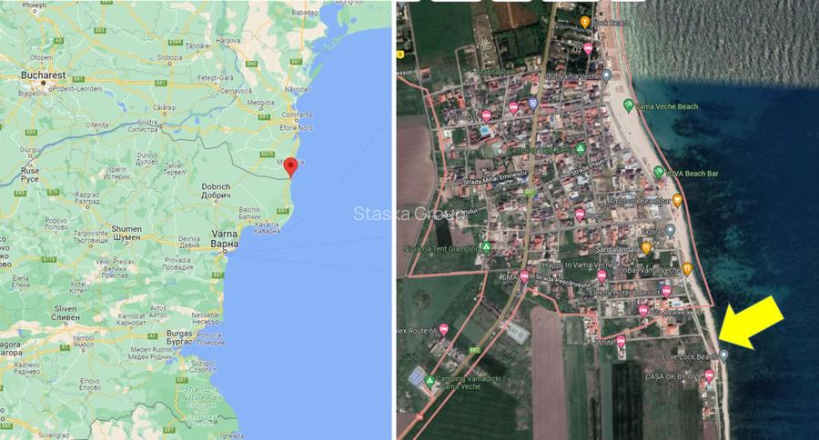 Teren intravilan 3000 mp in vama veche, in prima linie pe plaja - 3
