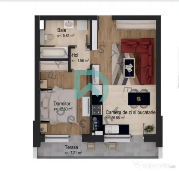 Apartament tip studio, Tractorul, Brasov