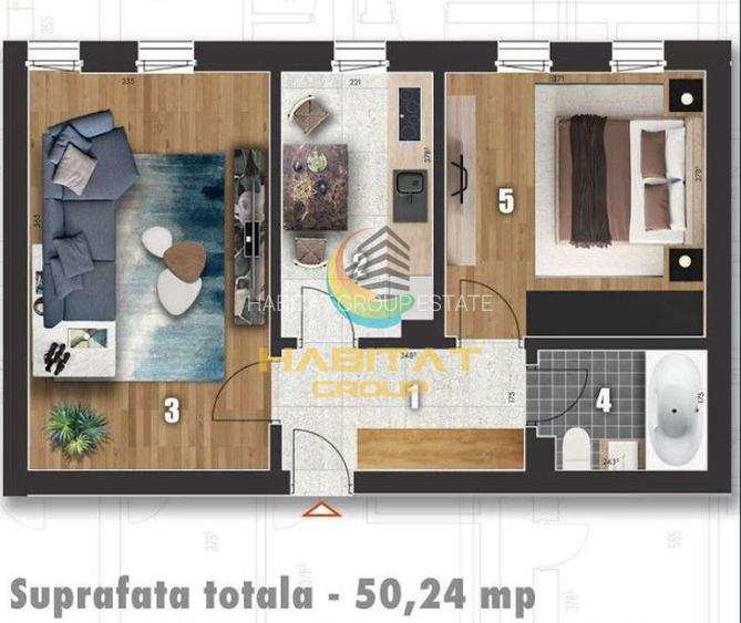 Apartament 2 camere bloc nou la 4 minute de Stb - 2