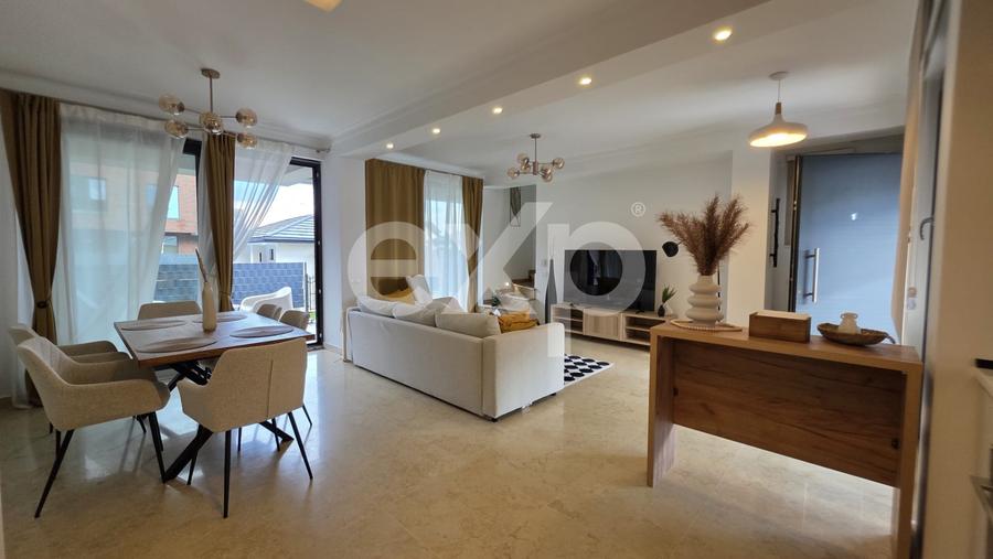 Tunari -3 dormitoare | 4 băi | 2 livinguri | terasă+piscina | 180 mp | mobilată
