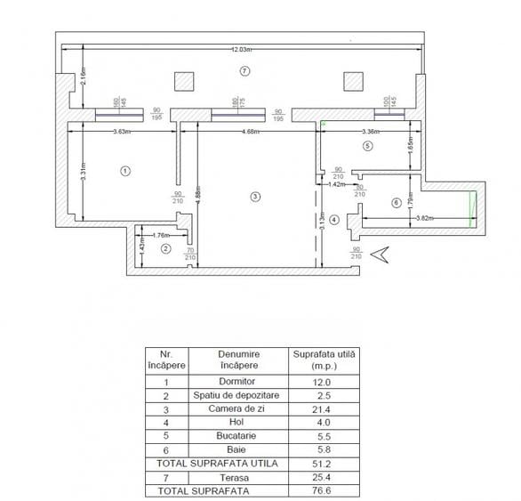 COMISION 0%! INTABULAT! 2 CAMERE+ TERASA 25MP CU VEDERE PANORAMICA