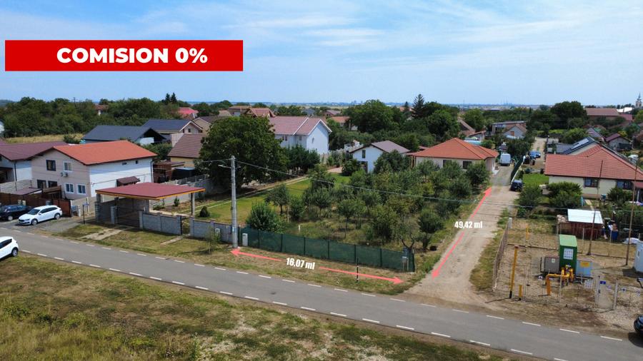 Comision 0 - Teren intravilan 800 mp Sânandrei | CU pentru Duplex P+2E | 2FS=65m