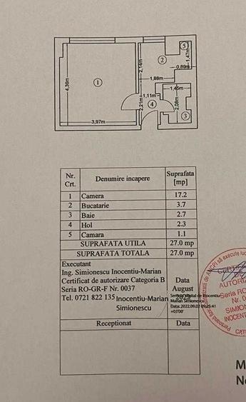 Garsonieră în bloc mixt, mobilată și utilată, etaj 2/12, lângă Mega Mall