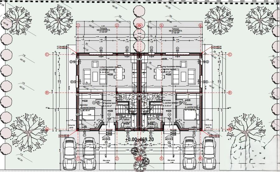 Casa tip Duplex, 5 camere,4 dormitoare 120 mp, parcare, Chinteni