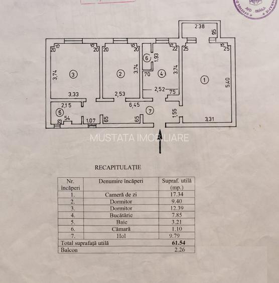 Apartament 3 camere confort 1 Plantelor, Mobilat Utilat, etaj 3. - 9