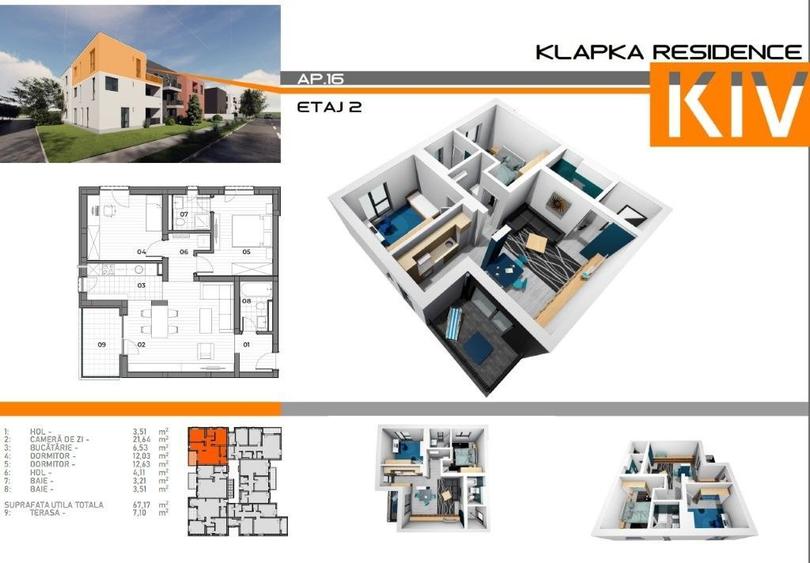 Apartament 3 camere, 2 băi | Braytim | Comision 0%