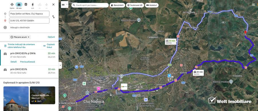 Casa la tara cu 1843 mp teren – liniste si natura langa Cluj