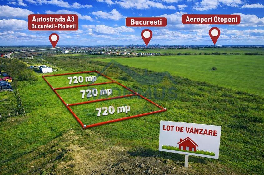 Loturi teren Intravilan –Balotești | 720 mp | Utilitati I 60 €/MP