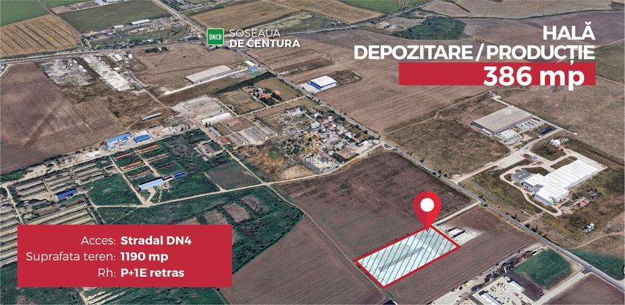 Hala industriala productie, localizare strategica in Popesti Leordeni