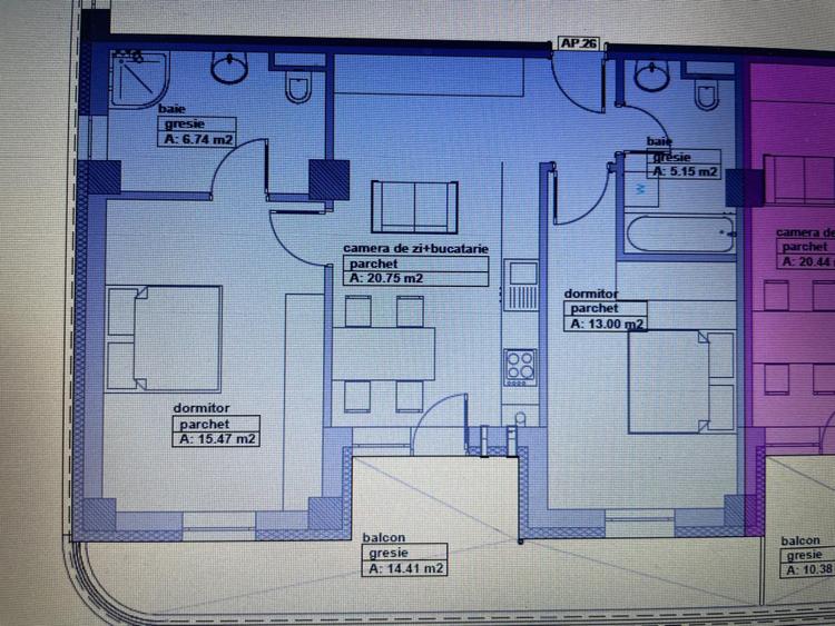 Apartament 2 camere, 78 mp, zona Republicii