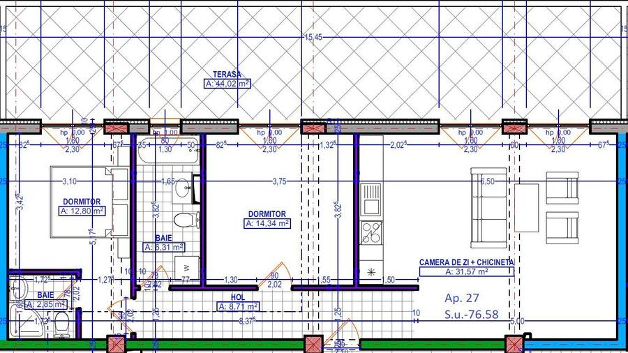 Dezvoltator | Apartamente disponibile imediat | 3 camere | 2 bai