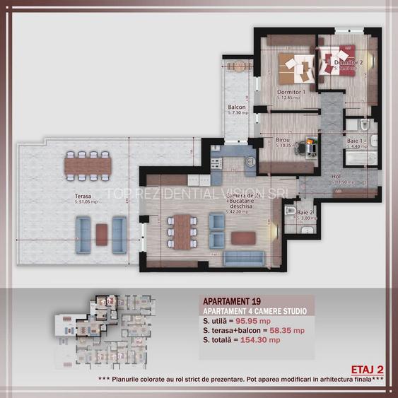 AP. 4CAM. IN BLOC P+3 PREMIUM - TERASA 51MP. / LOC DE PARCARE INCLUS - 2