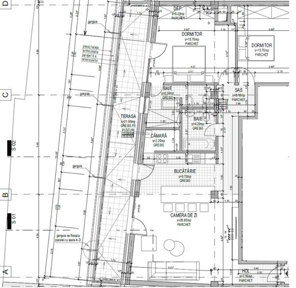 Apartament 3 camere, 94 mp utili, terasa 23 mp, zona Podului IRA