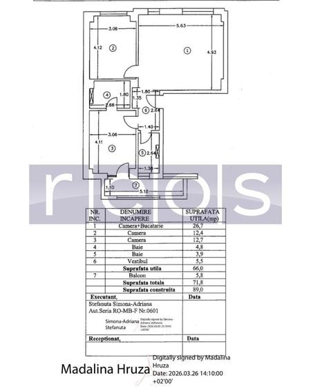 VANZARE 3 CAMERE | 66 MP UTILI | IMOBIL BOUTIQUE | STRAULESTI |
