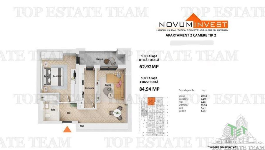 Apartament 2 camere Politehnica-Afi | Finisaje mobilier si electrocasnice premiu - 15
