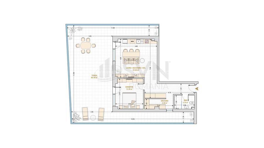 REA1021756 Apartament 2 camere Marriot - 11