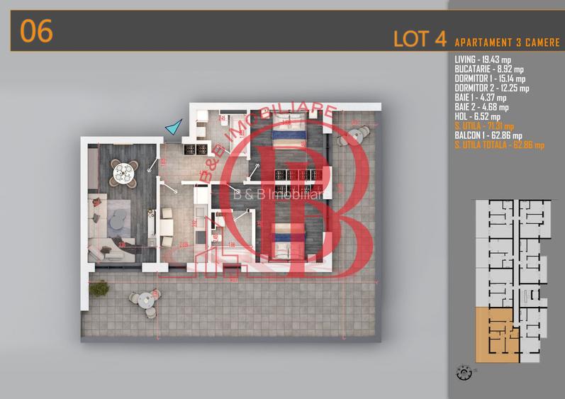 Apartament 3 camere Titan Th. Pallady-Sector 3-Metrou Teclu - 2