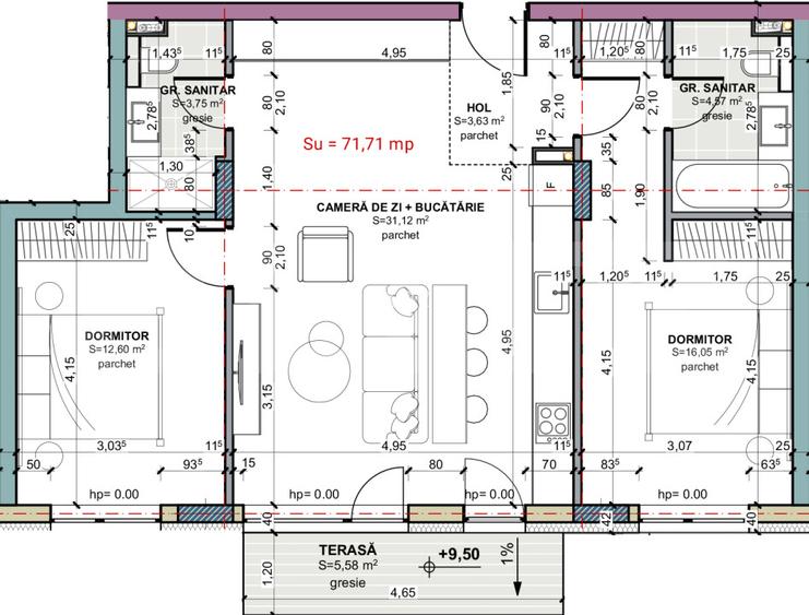 Apartament 3 camere, 2 bai, 0 comision, TERRA Oasului - 4
