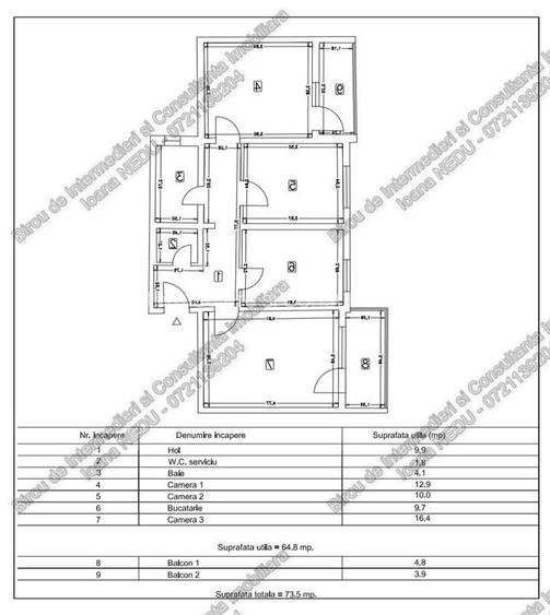 🙋Faleza NORD🔸 3 Camere Decomandate 74m² Centrala Gaze Incadrat Izolat - 18
