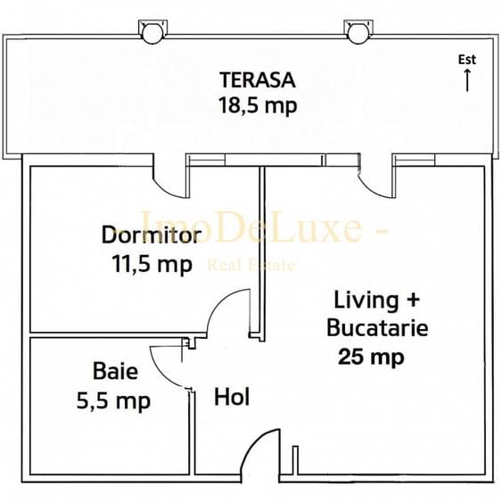 Apartament cu 2 camere + terasa(20mp) + parcare subterana, zona Iulius Mall
