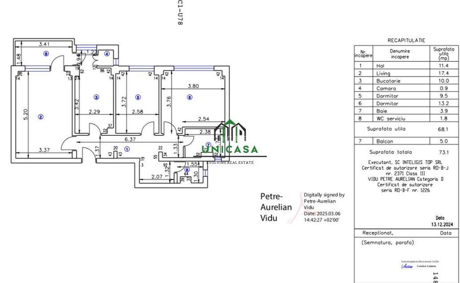 Apartament cu 3 camere  de vânzare – Calea lui Traian - Zona Nord - 13