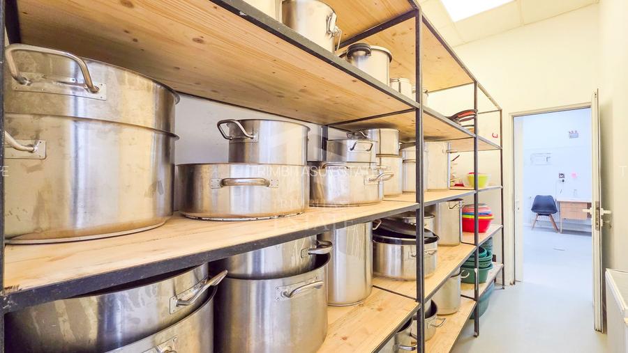 Spațiu industrial–afacere catering la cheie, teren&hală 750 mp S+P+1E