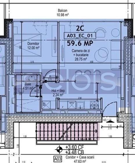 VANZARE CESIUNE APARTAMENT 2 CAMERE | ONE DISTRICT | 49MP-TERASA 11MP - 19