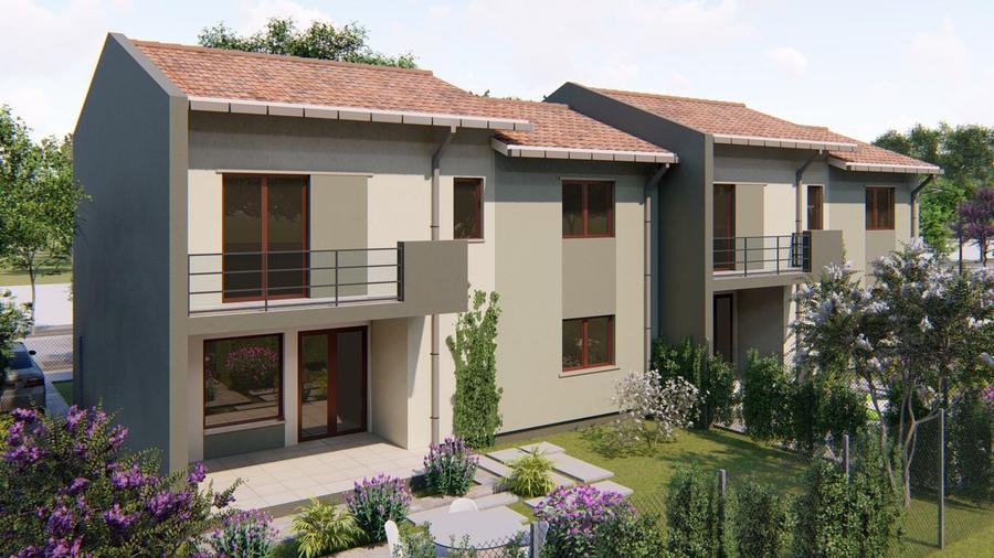 1/2 Duplex P+1, 4 camere, 101mp utili 288mp teren Cartierul Primaverii